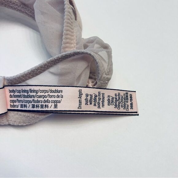 Victoria's Secret Dream Angels‎ Push Up Without Padding Bra 36B Pink Sequins - Picture 10 of 10